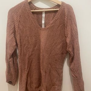 Lululemon dusty rose v neck sweater